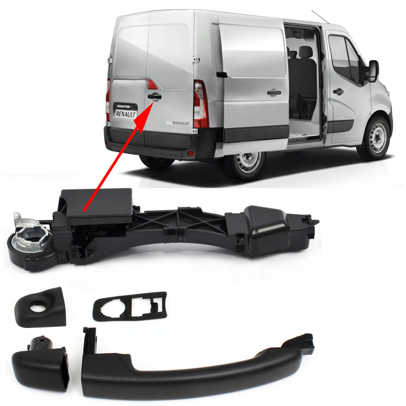 Poignee porte arriere droit RENAULT MASTER 3 PHASE 3 occasion