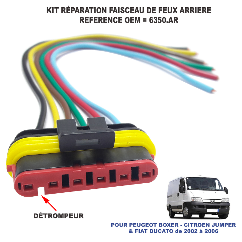 Câble de verrouillage de porte arrière pour Fiat Ducato KIT Boxer